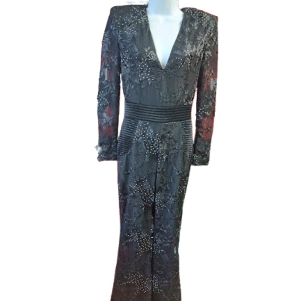 Black Lace Jumpsuit Fits Size Small